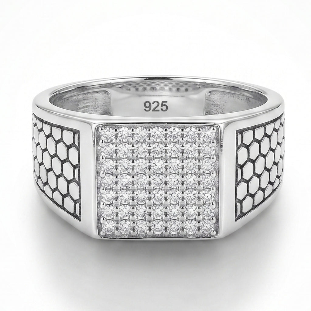 Honeycomb Signet Ring