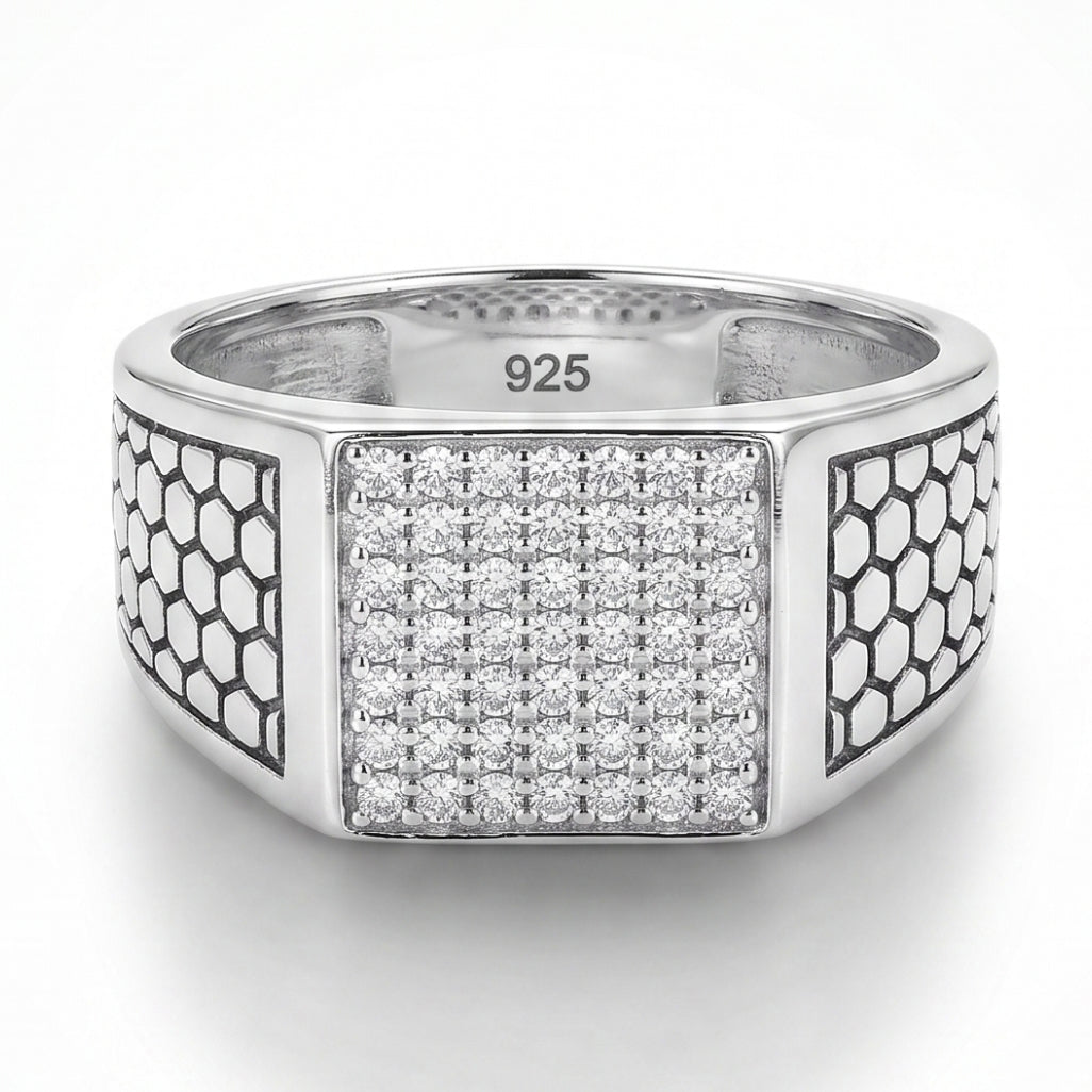 Honeycomb Signet Ring