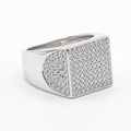 Full Pave Cushion Signet Ring