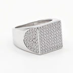 Full Pave Cushion Signet Ring