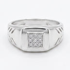 Chevron Window Signet Ring