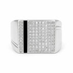 Onyx Column Signet Ring