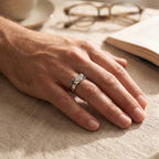 Diamond Kite Onyx Ring