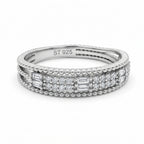 Bar-Cut & Round Stone Beaded Band