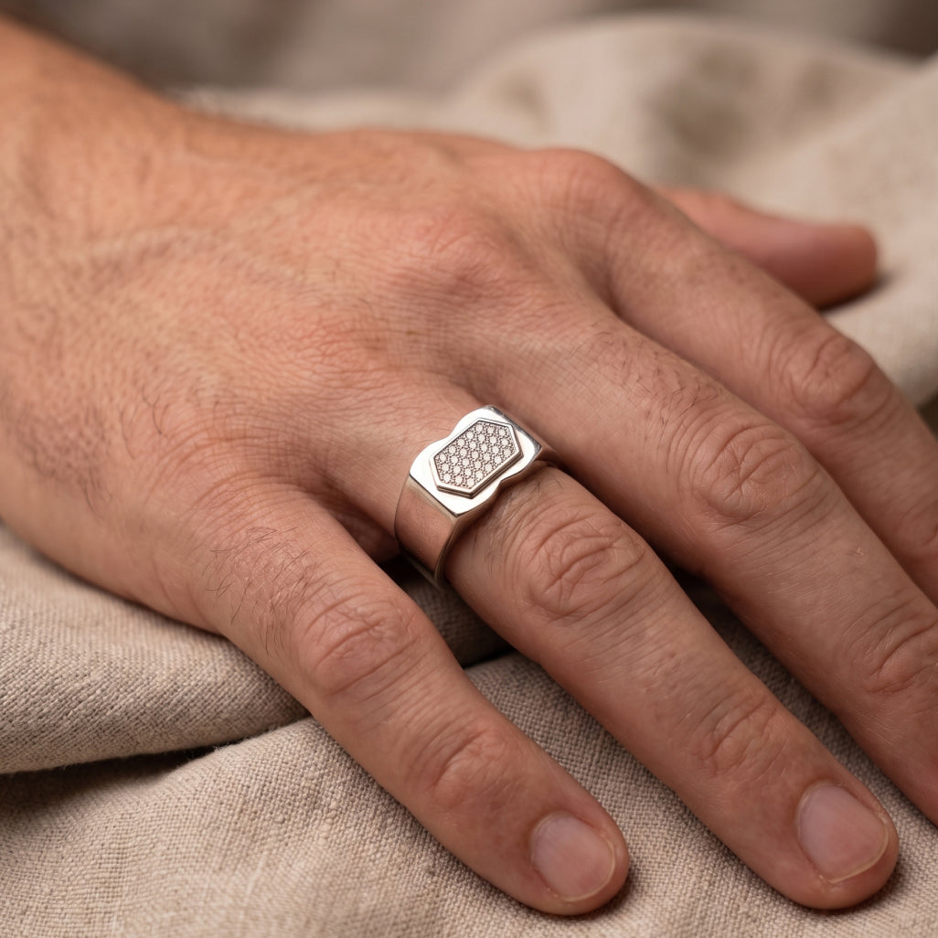 Hexagon Signet Ring