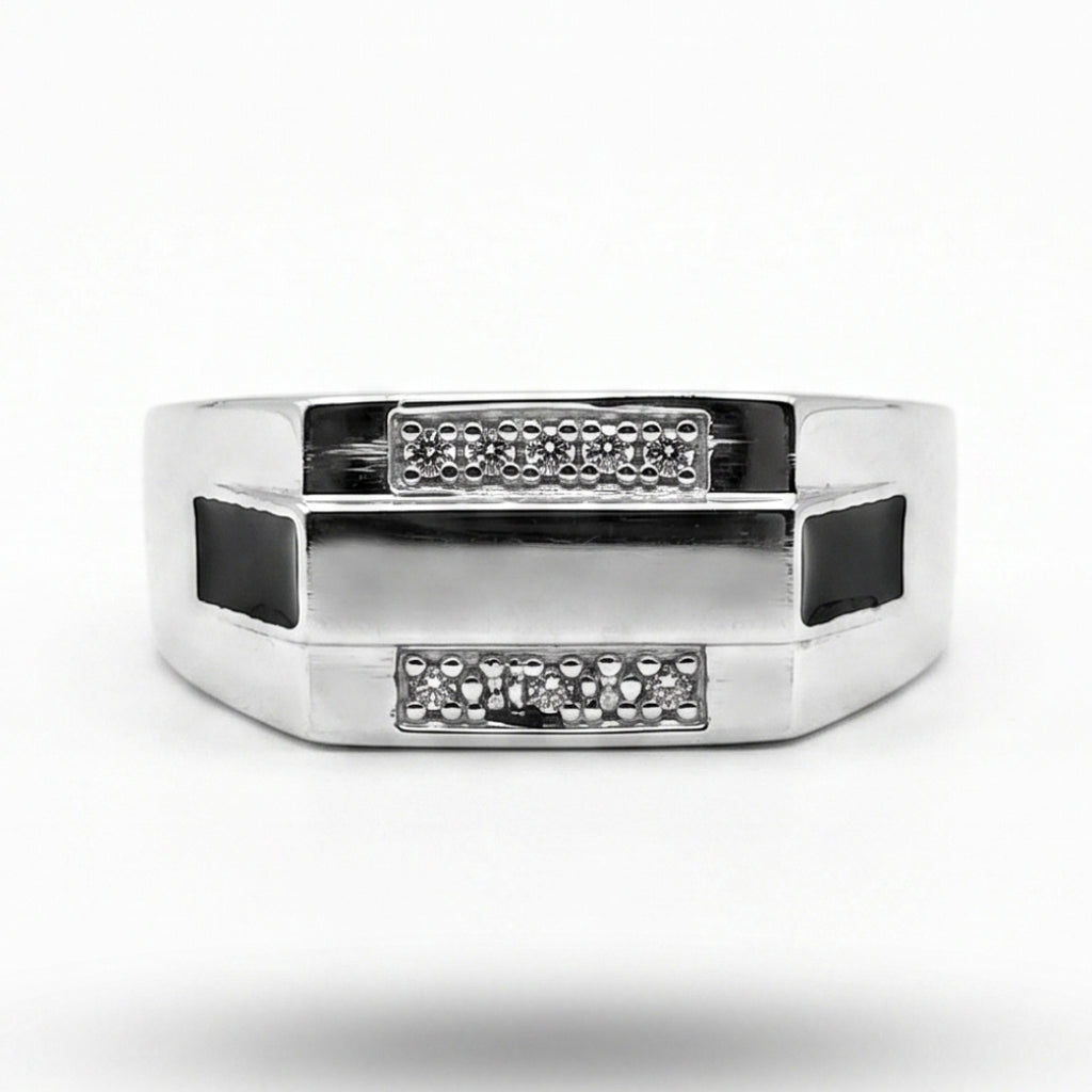 Dual Panel Onyx Ring