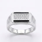 Onyx Rail Signet Ring