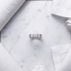 Elevated Grid Signet Ring