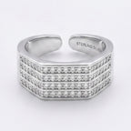 Octagon Open Signet Ring