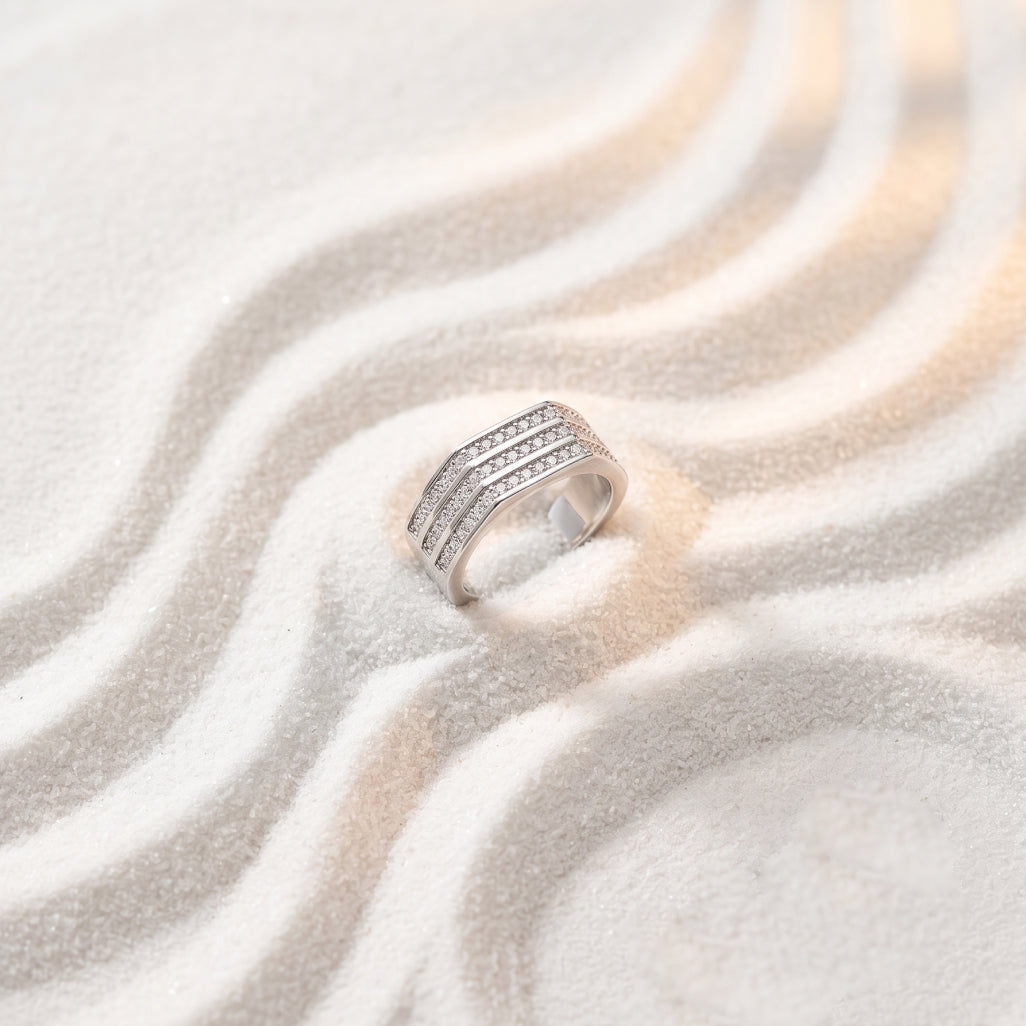 Octagon Open Signet Ring
