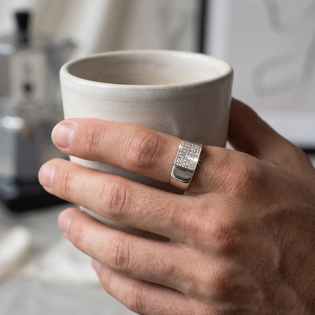 Split Face Signet Ring