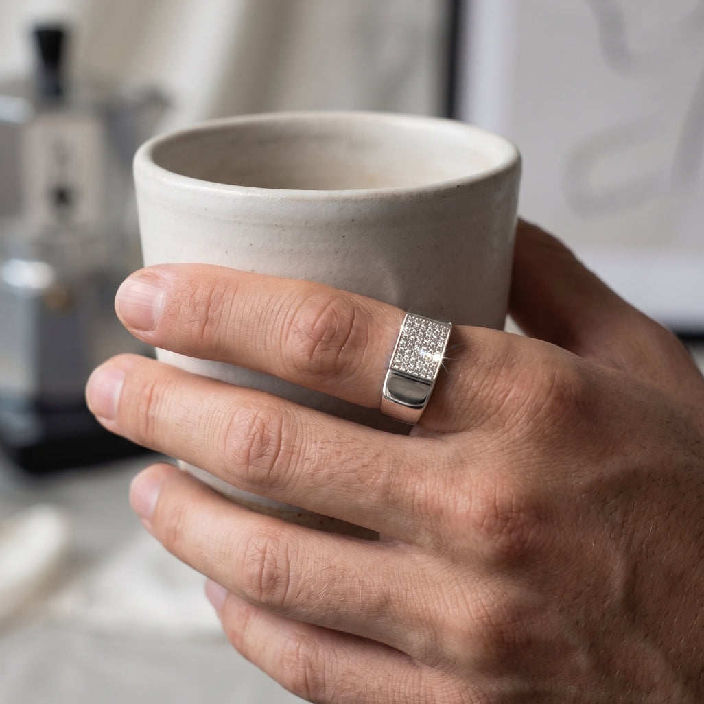 Split Face Signet Ring