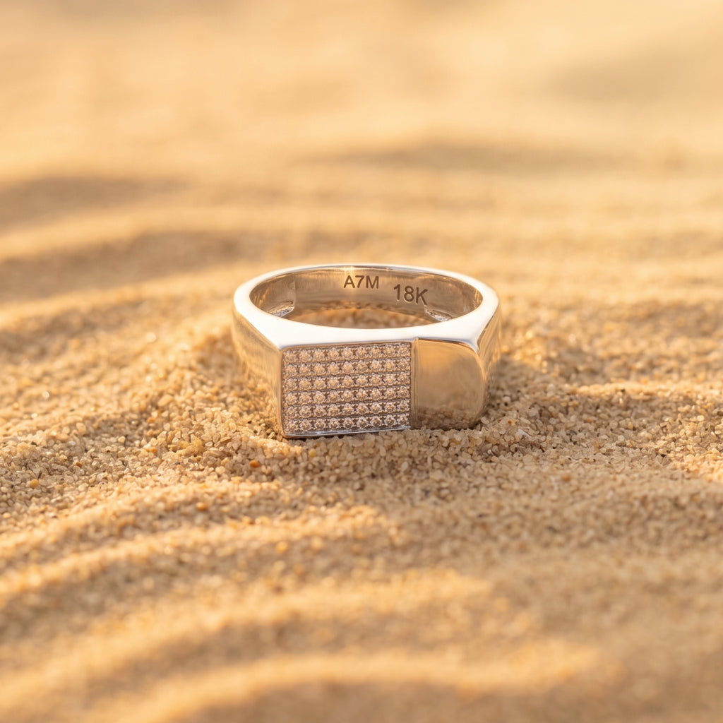 Split Face Signet Ring