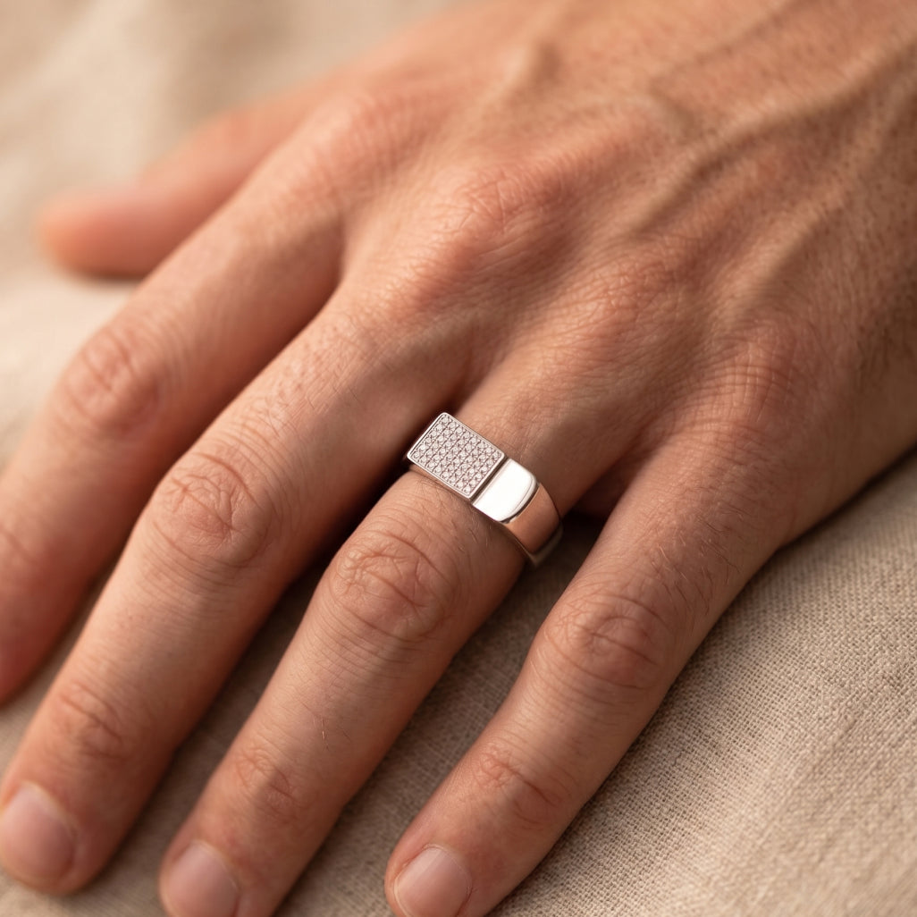 Split Face Signet Ring