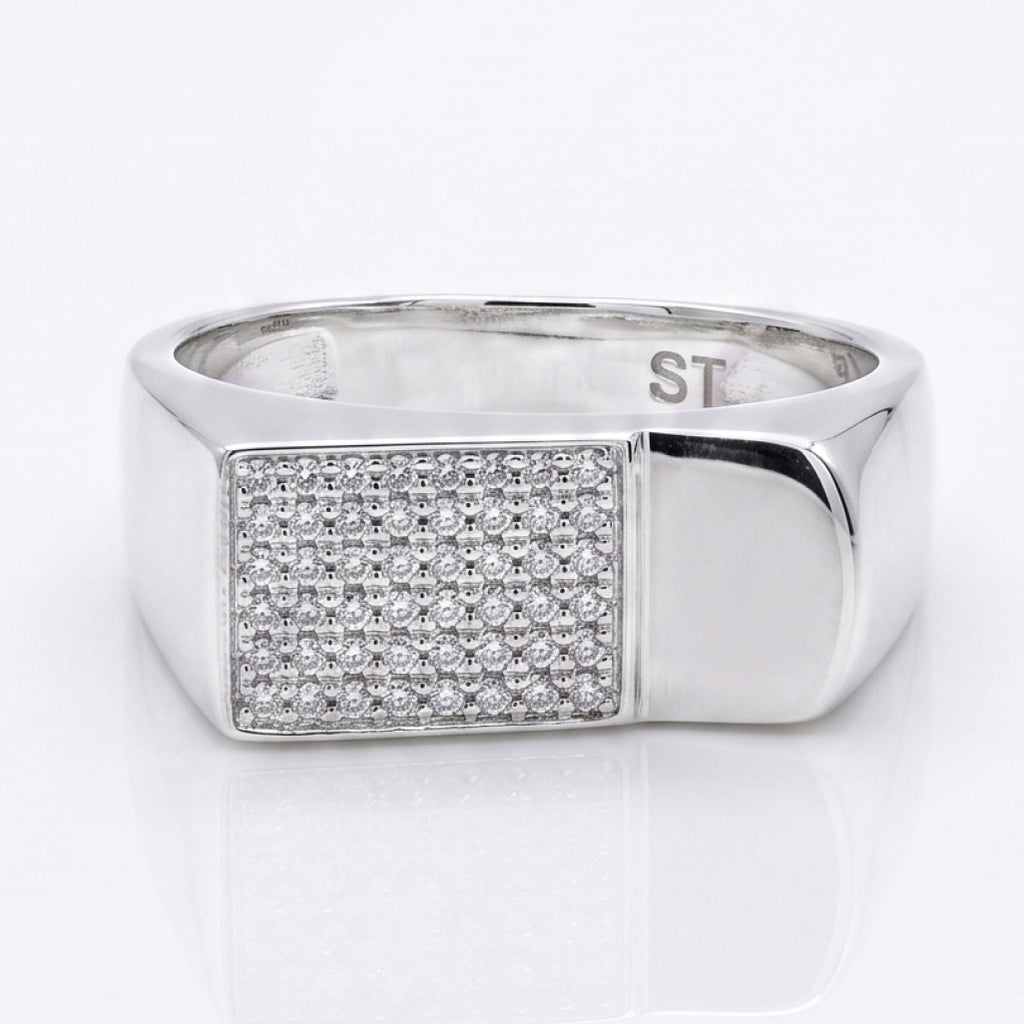 Split Face Signet Ring