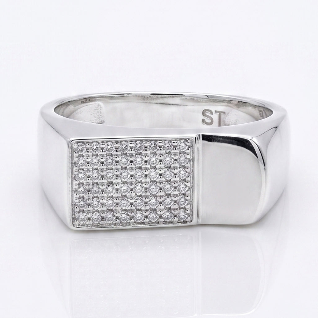 Split Face Signet Ring