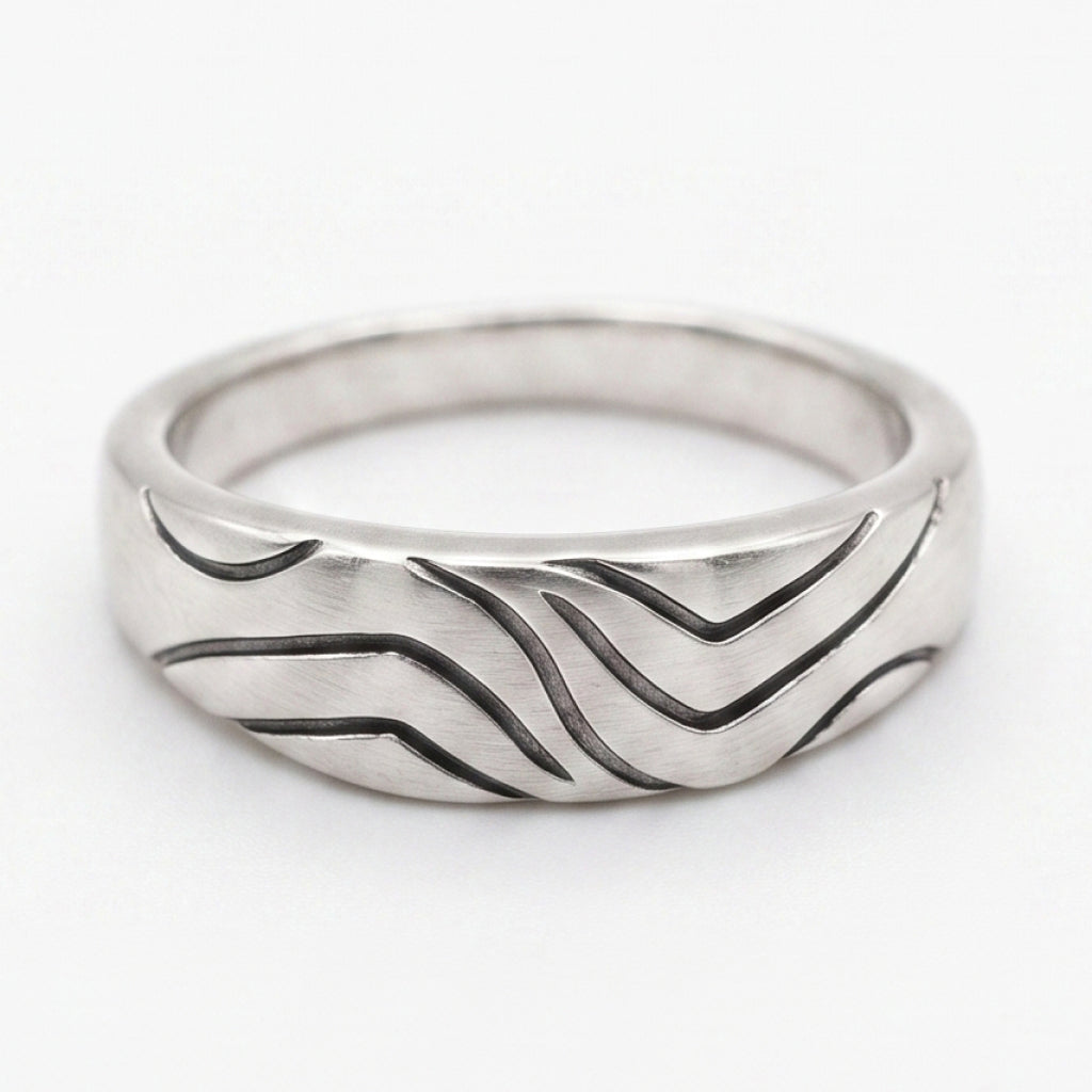 Mountain Wave Band Ring