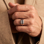 Onyx Stripe Signet Ring