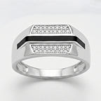 Onyx Stripe Signet Ring