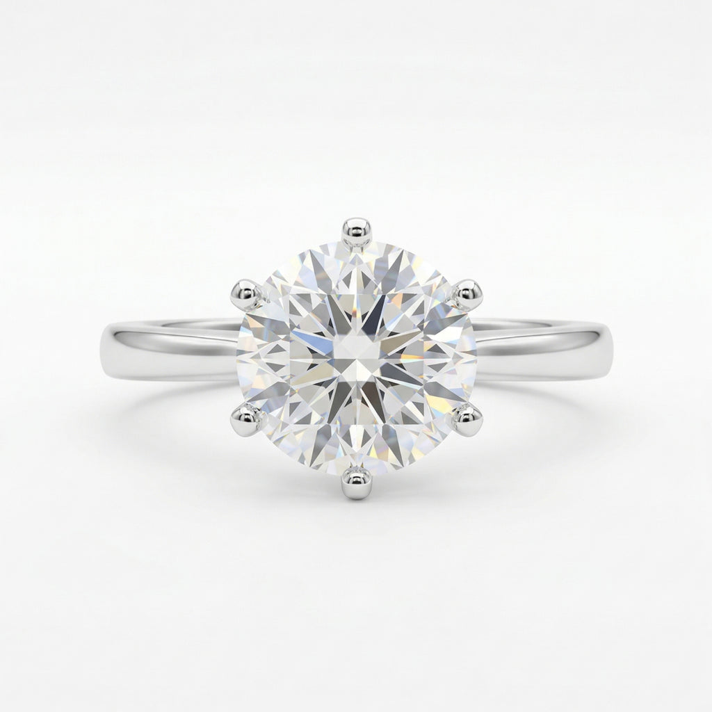 Ishani Brilliant Solitaire Ring in 925 Silver