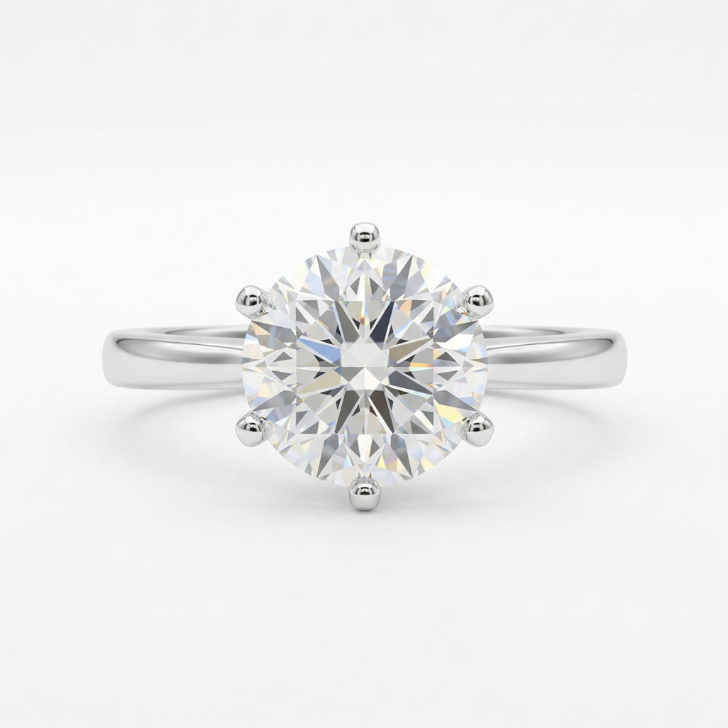 Ishani Brilliant Solitaire Ring in 925 Silver
