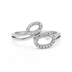 Double Oval Loop Stone Wrap Ring