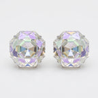 Aurora Crystal Octagonal Stud Earrings