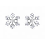 Stone Snowflake Stud Earrings