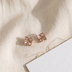 Pinwheel Baguette Studs