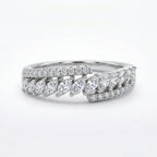 Pointed Oval Fan Stone Band