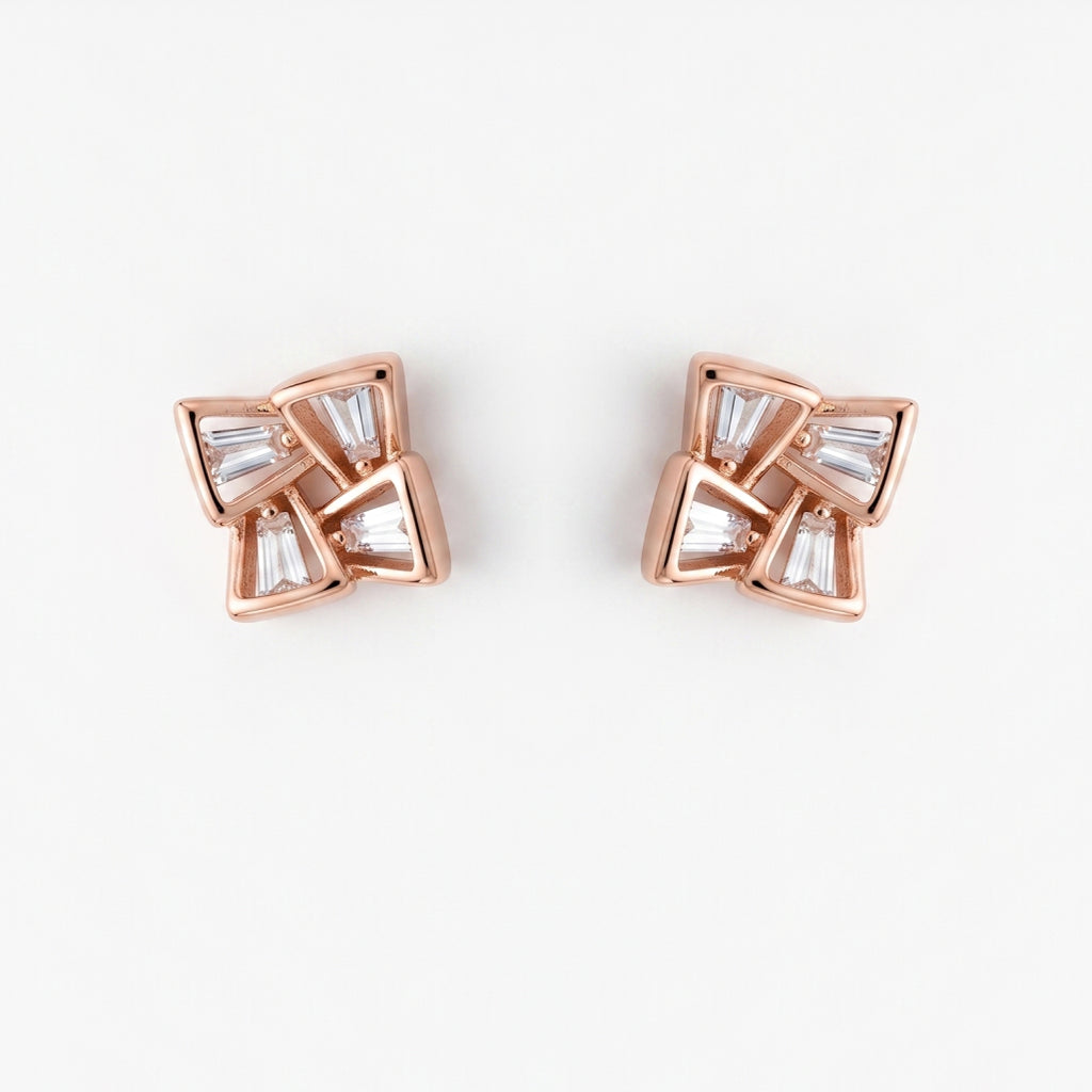 Pinwheel Baguette Studs
