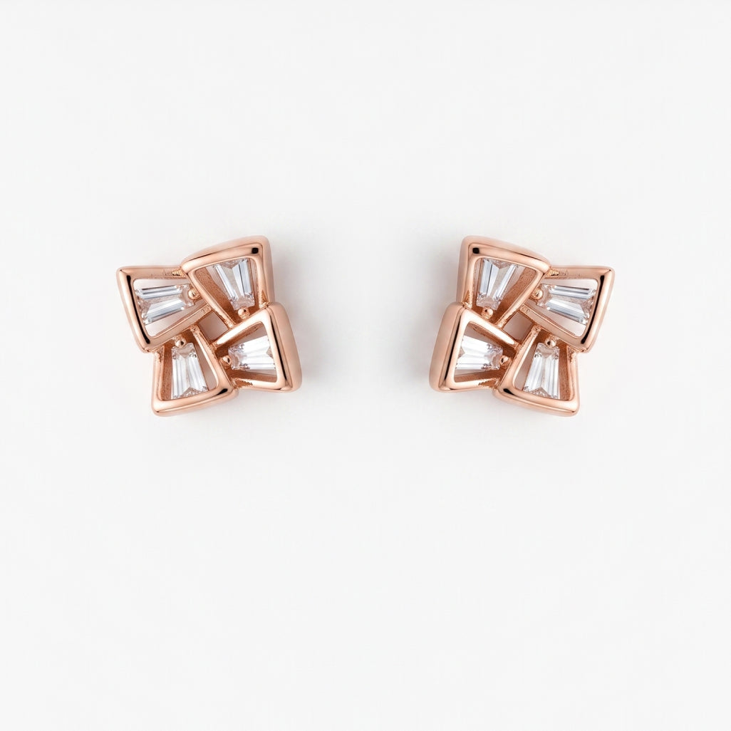 Pinwheel Baguette Studs