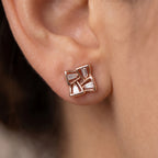 Pinwheel Baguette Studs