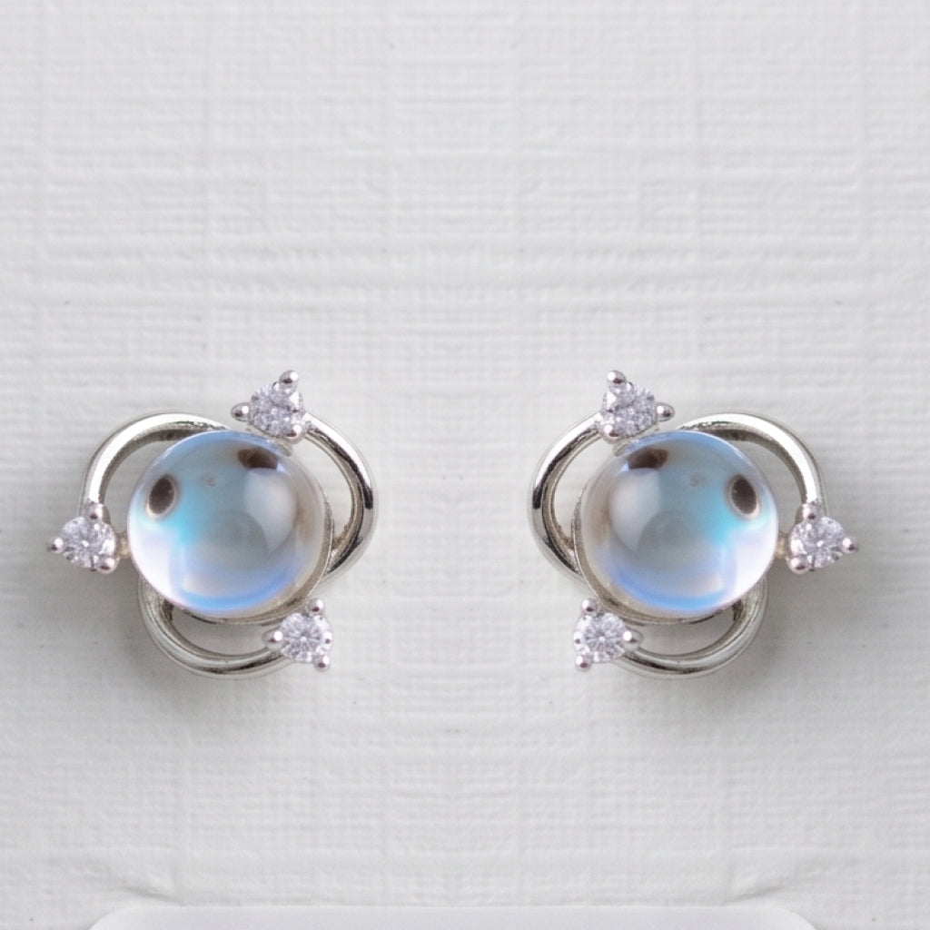 Orbit Moonstone Studs