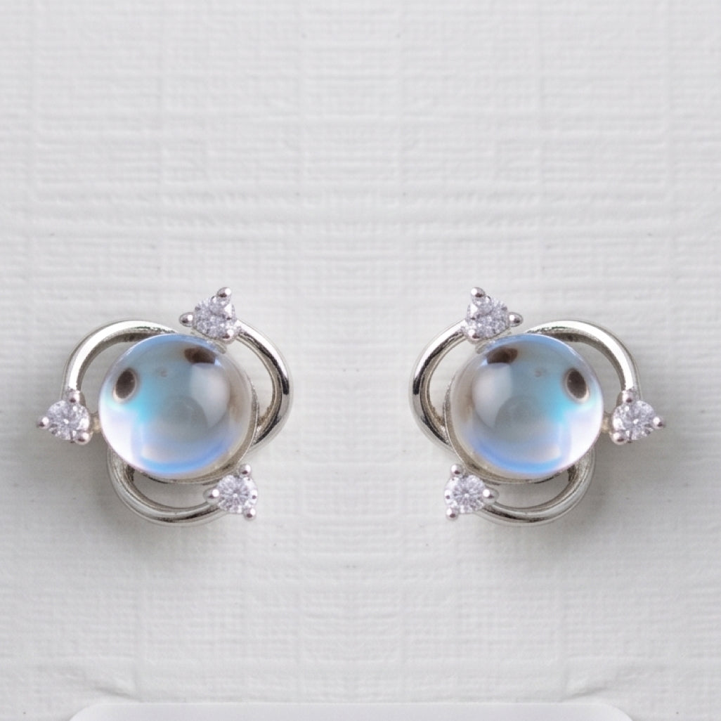 Orbit Moonstone Studs