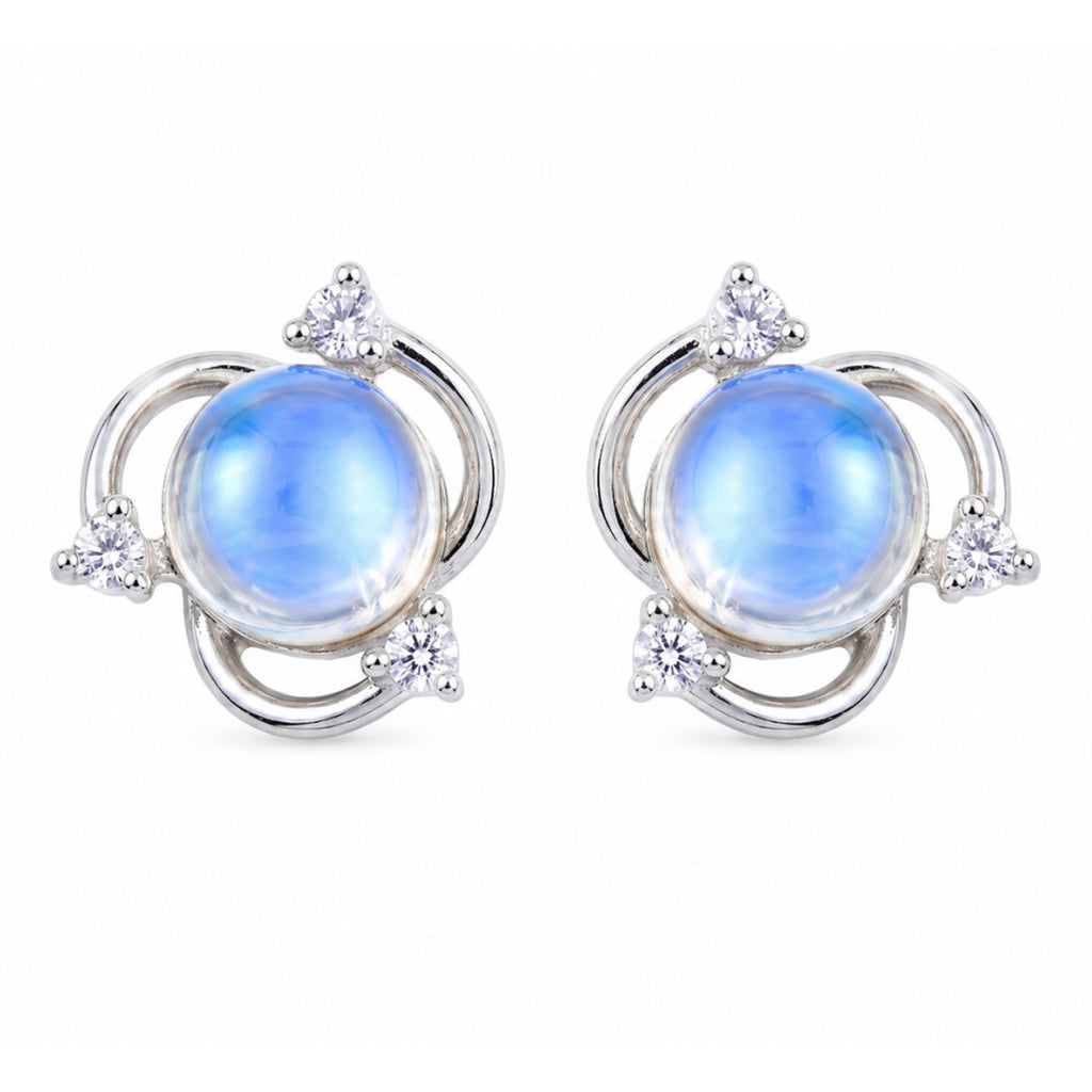 Orbit Moonstone Studs