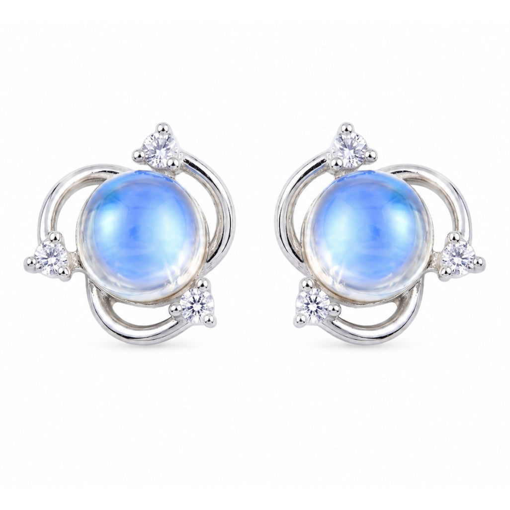 Orbit Moonstone Studs