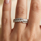 Pointed Oval Fan Stone Band