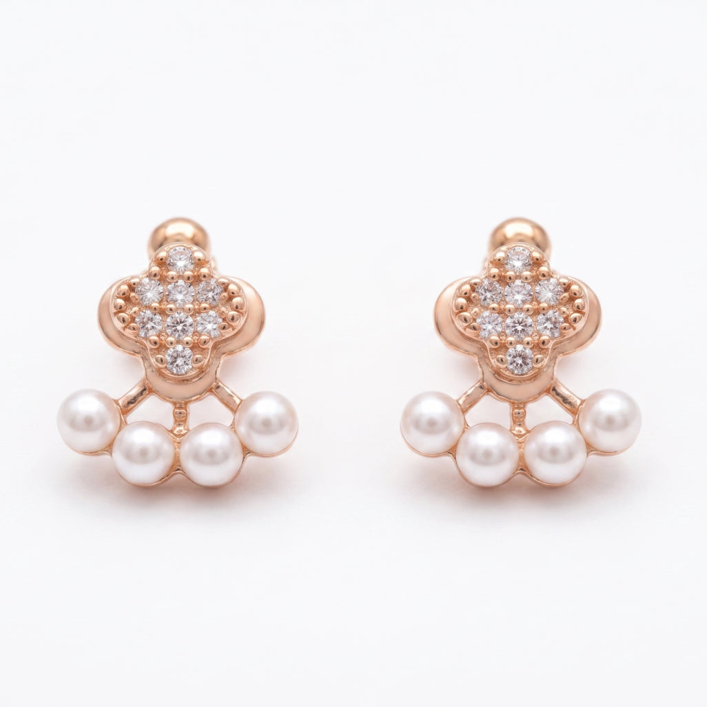 Clover Pearl Studs