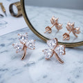 Lucky Clover Heart Studs