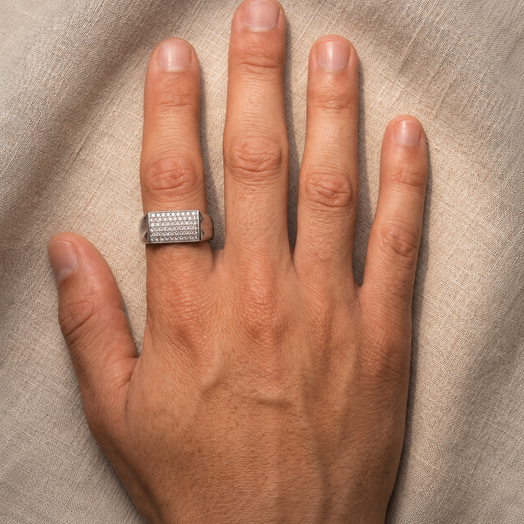 Arrow Cut Signet Ring